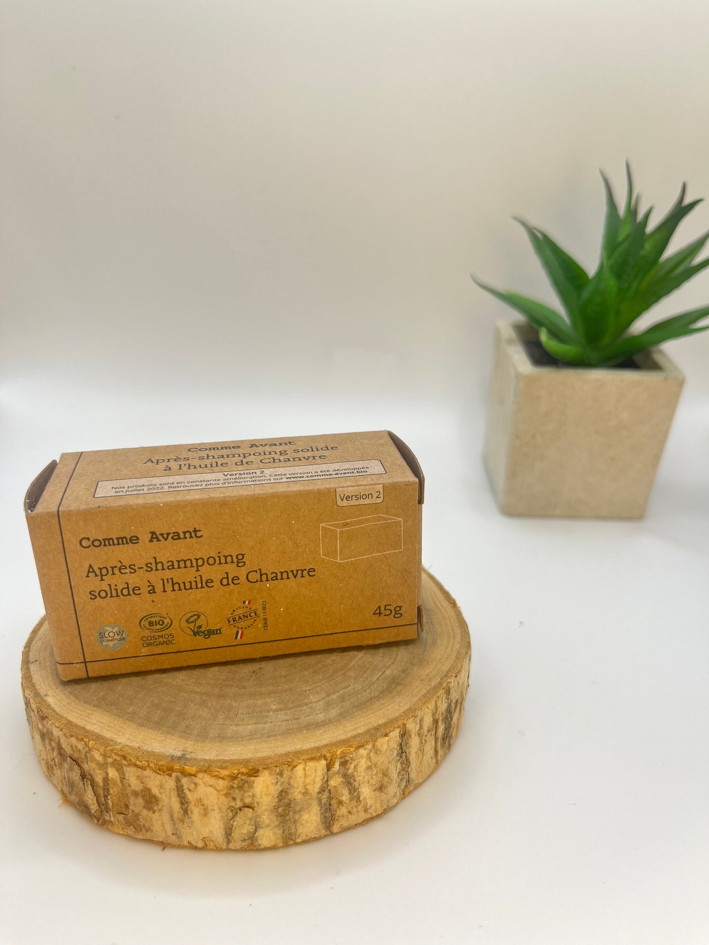 Après shampoing solide à l'huile de chanvre - COMME AVANT