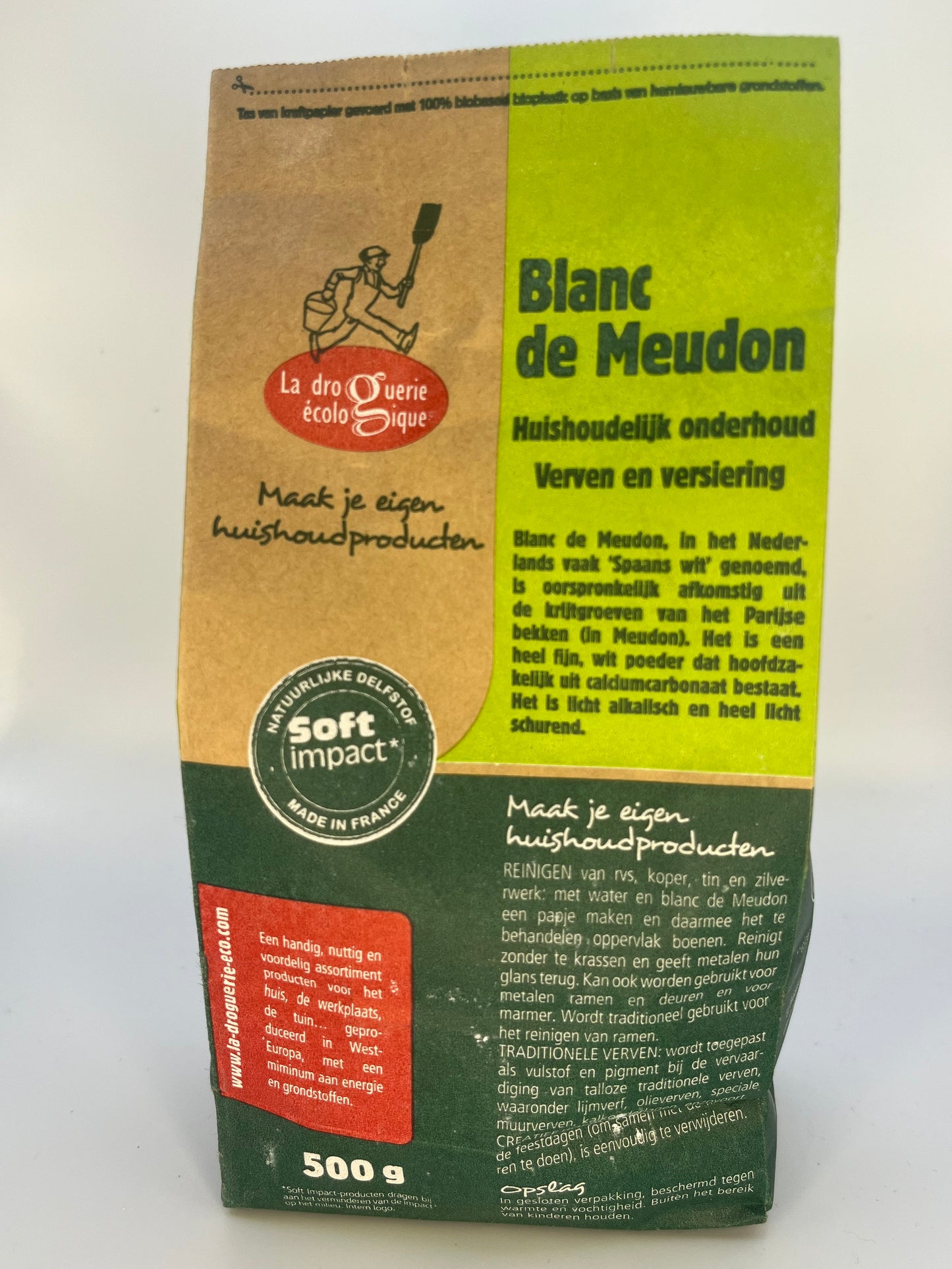 Blanc de Meudon sac de 500g - LA DROGUERIE ECOLOGIQUE