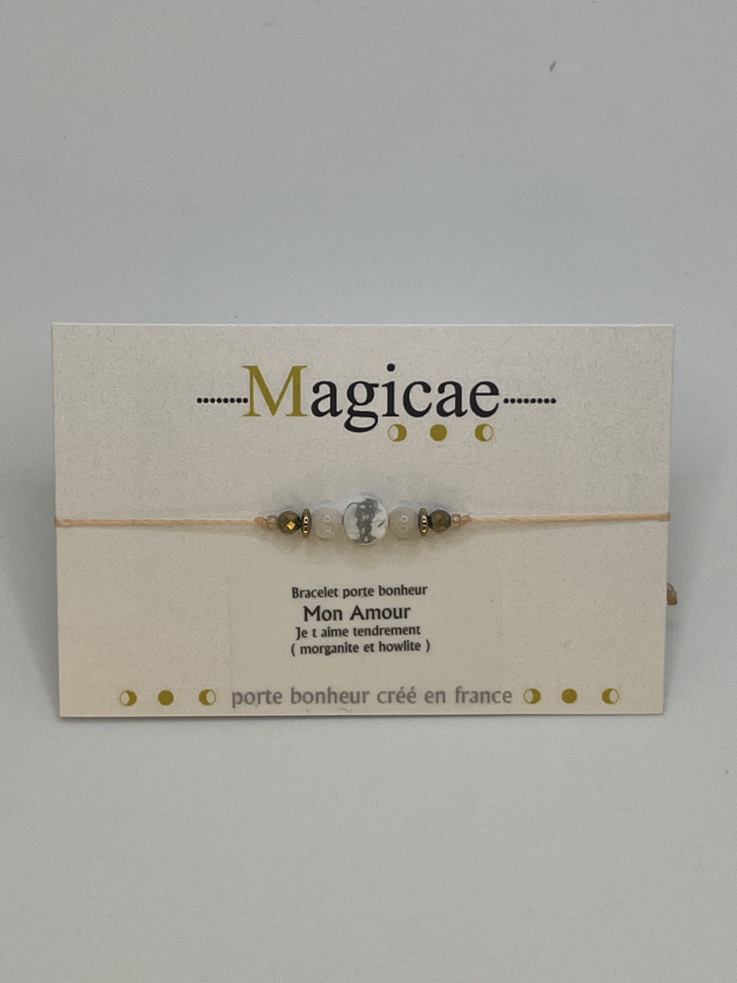 Bracelet pierres avec message