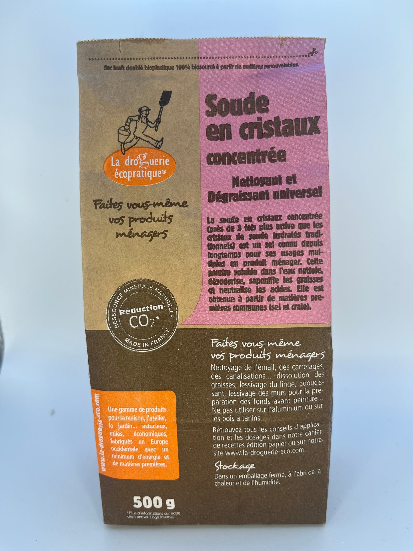 Cristaux de soude, écologique nettoyant dégraissant 500g - LA DROGUERIE ECOLOGIQUE