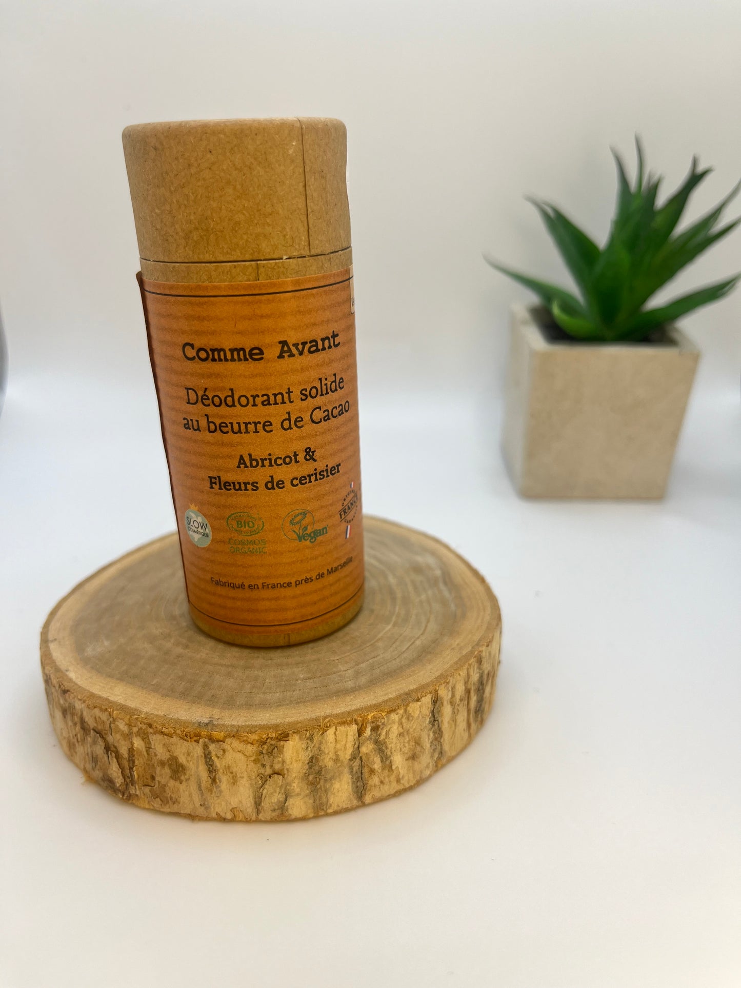 Déodorant solide beurre de cacao, abricot et fleur de cerisier - COMME AVANT