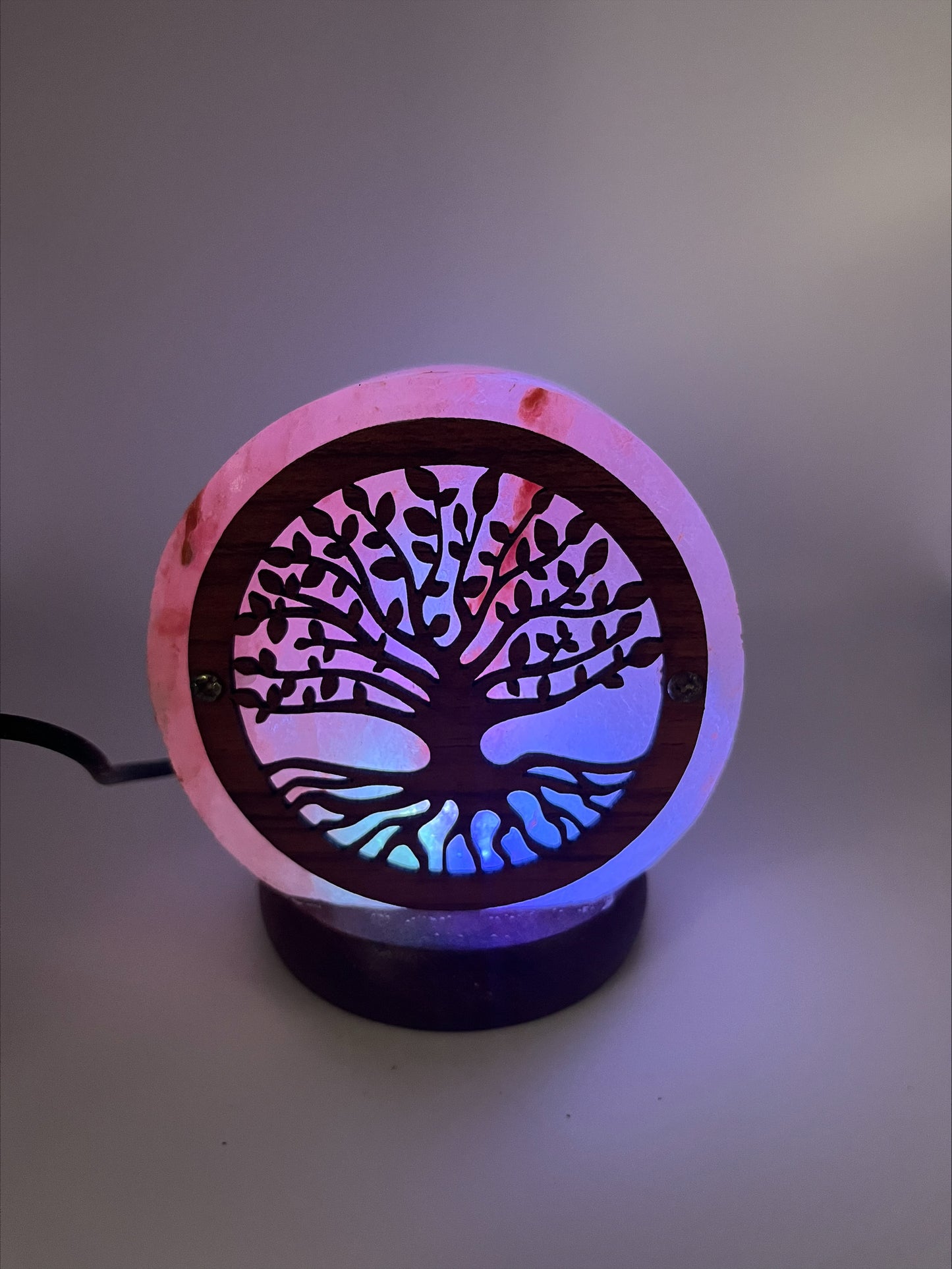 Lampe à sel de l'Himalaya USB - Arbre de vie