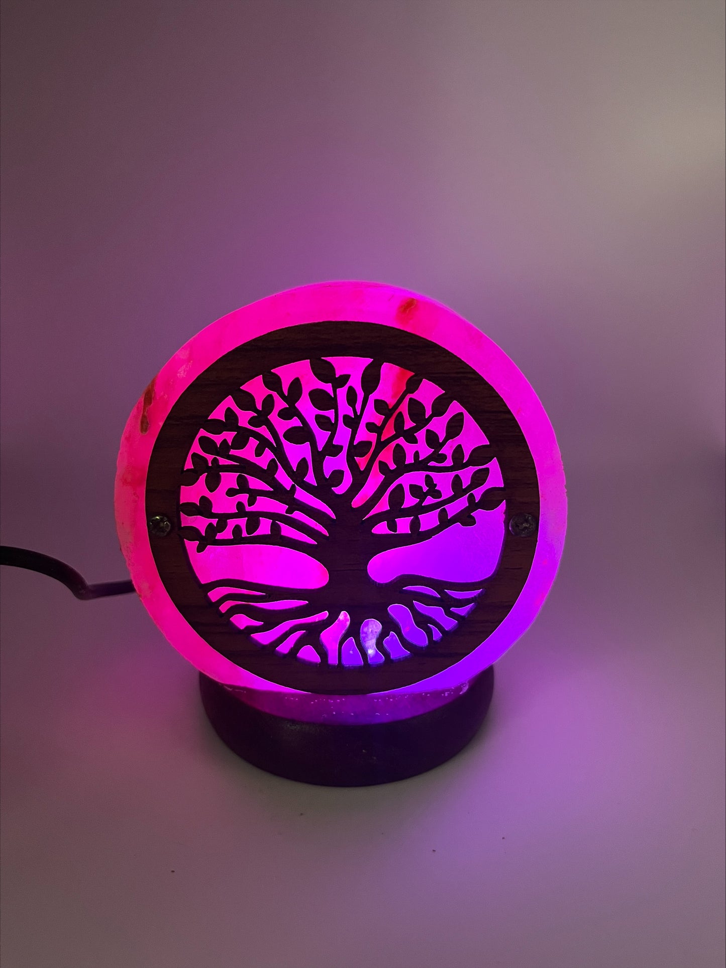 Lampe à sel de l'Himalaya USB - Arbre de vie
