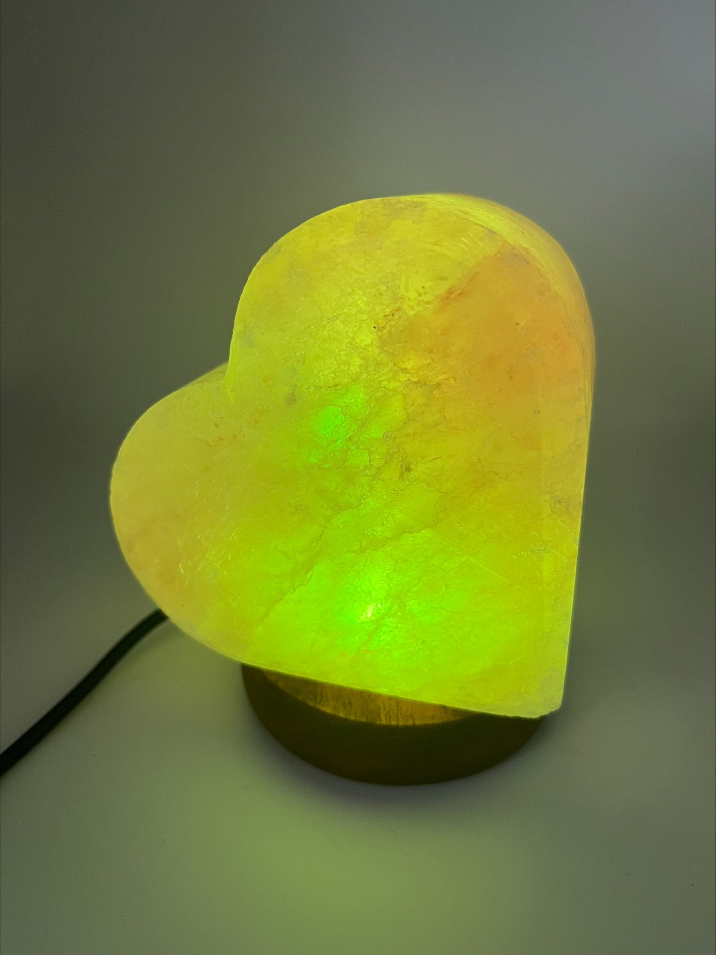 Lampe à sel de l'Himalaya USB - Cœur