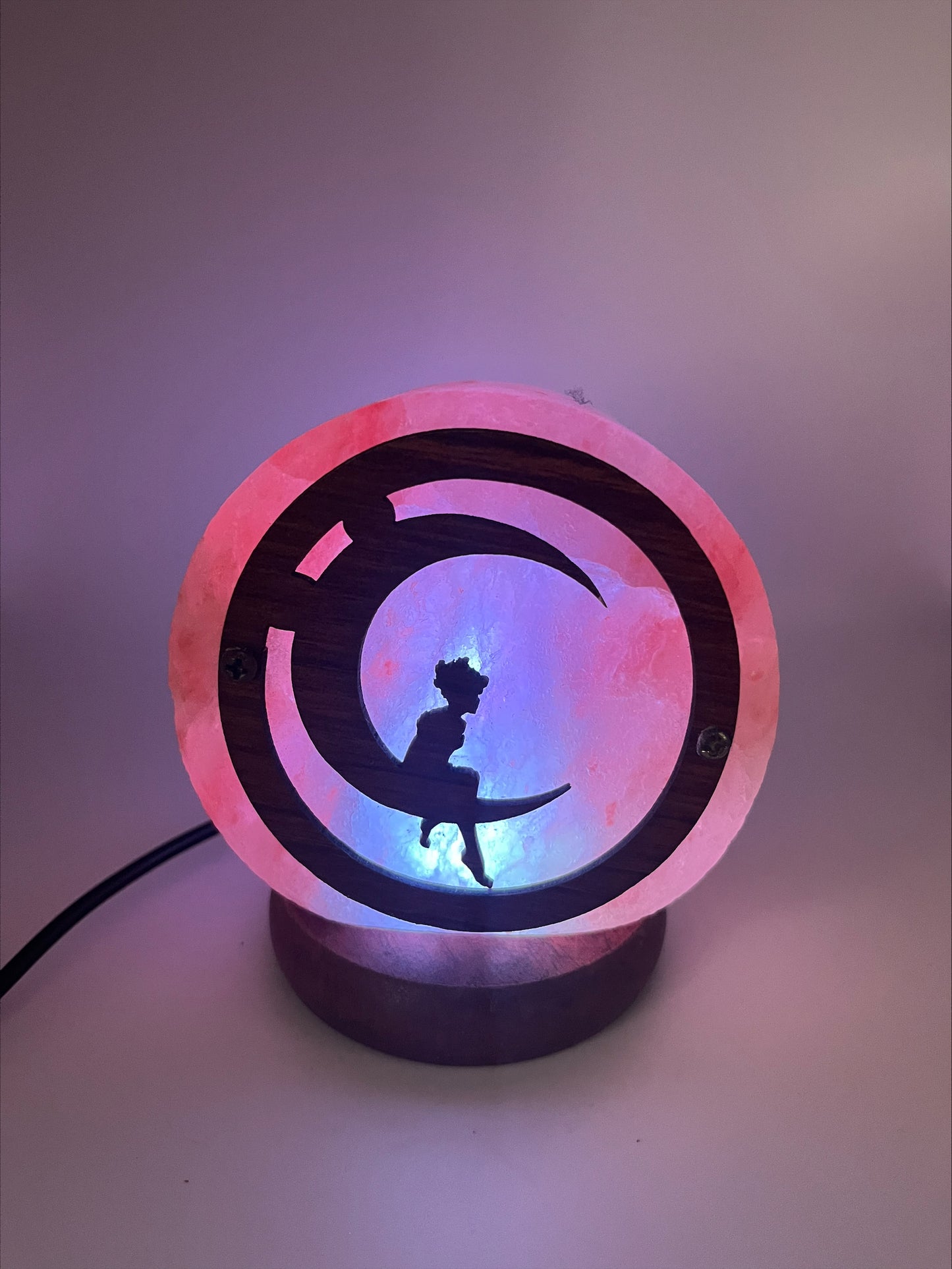 Lampe à sel de l'Himalaya USB - Lune