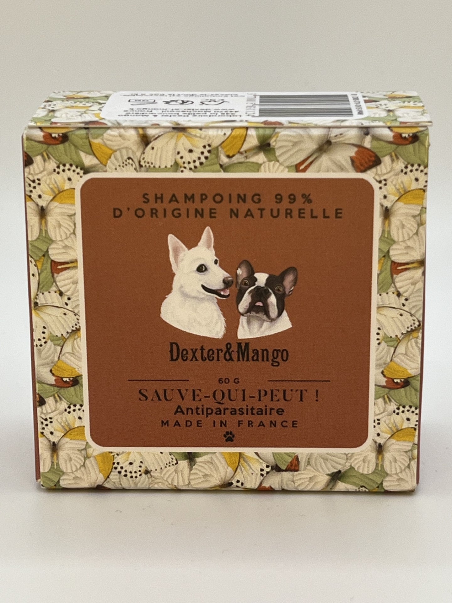 Shampoing solide antiparasitaire Chien, Sauve-qui-peut ! - DEXTER ET MANGO