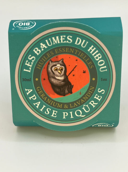 Baume apaise piqûres biologique - 30 ml - LES BAUMES DU HIBOU