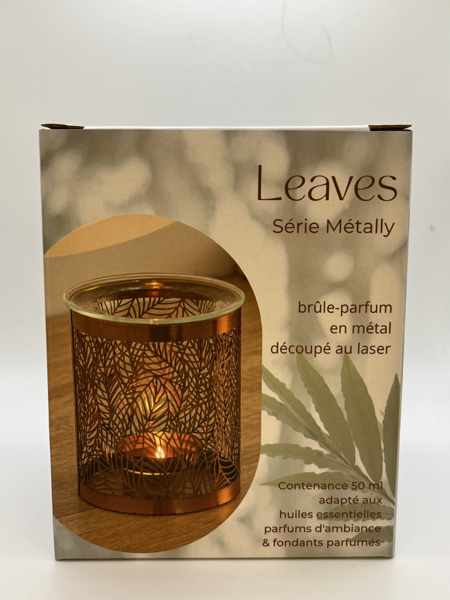 Brûle parfum en métal Leaves - ZEN'ARÔME