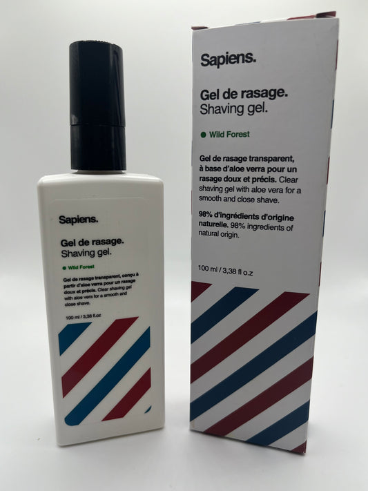 Gel de rasage transparent Frais et Boisé pour Homme - SAPIENS