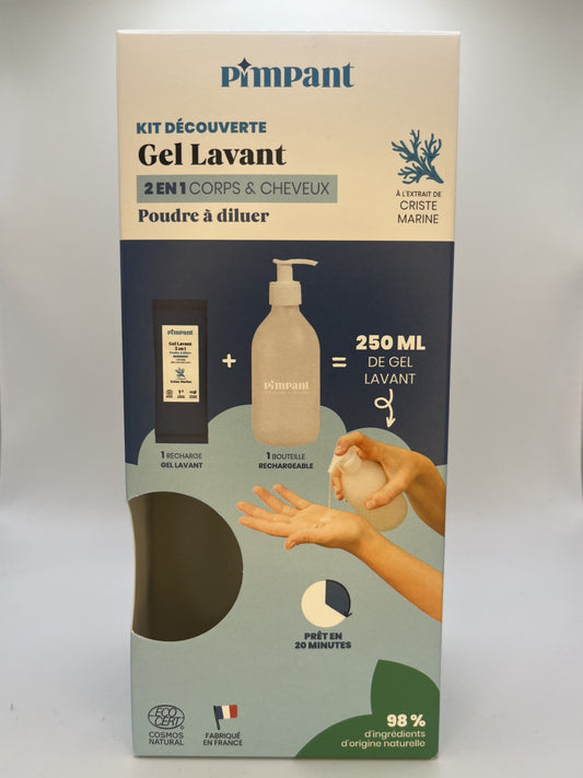 Kit découverte Gel lavant 2 en 1 pour homme corps et cheveux - PIMPANT