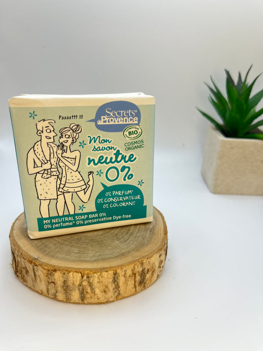 Savon certifié bio Neutre 0% peaux sensibles et réactives - SECRETS DE PROVENCE